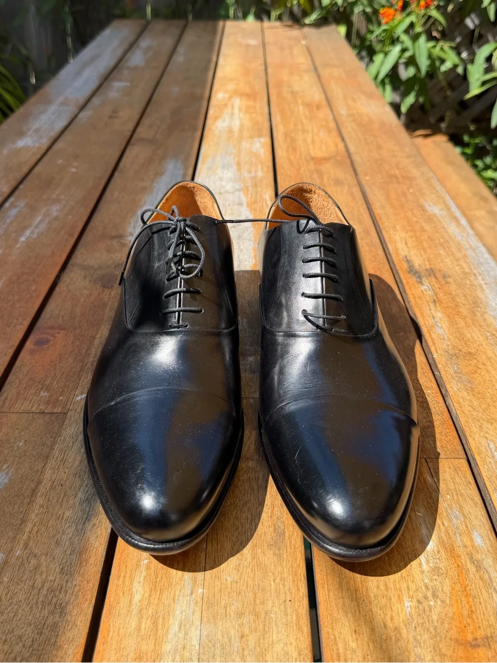 Francesco Benigno Black Leather Dress shoes Oxfords